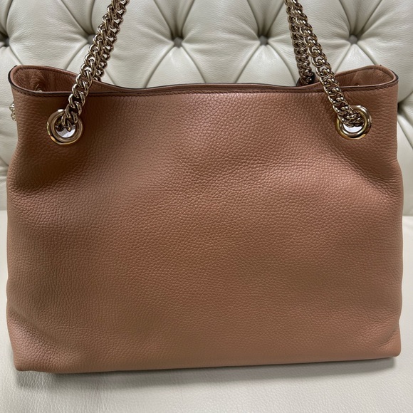 Brand new Gucci Soho Leather Beige Chain Shoulder Bag - Picture 6 of 11